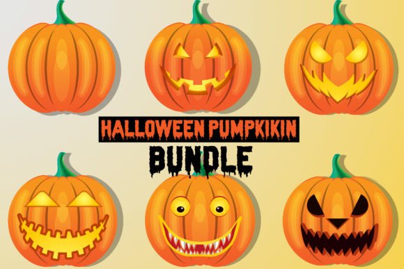 Beautiful Scary and Funny Pumpkin Graphics and Illustrations