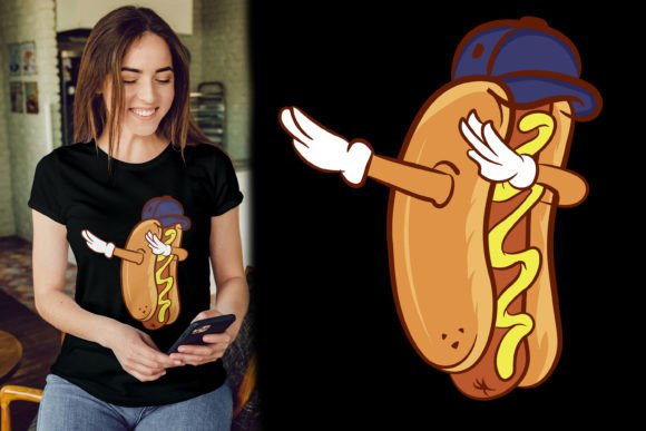 Best Hot Dog Character Illustration Graphics and Print Templates
