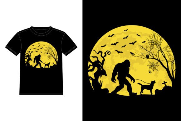 Bigfoot Walking Labrador Retriever Funny