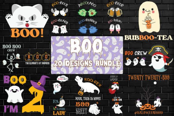 Boo Bundle SVG 20 Designs for Graphics and Print Templates