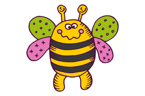 Bumblebee Icon. Funny Child Toy. Cute Sm Graphics and Illustrations