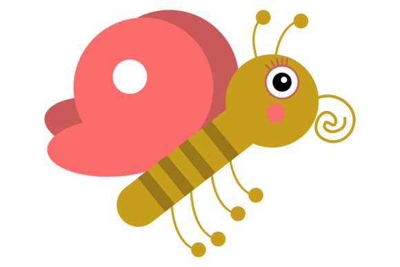 Butterfly Character. Cartoon Funny Moth. Graphics and Illustrations