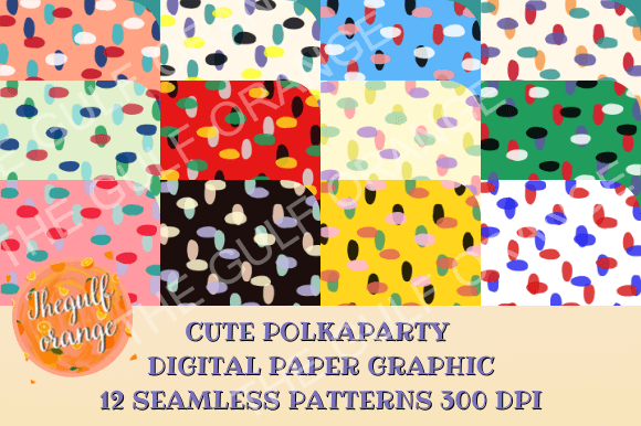 Cute Polkaparty Seamless Pattern Graphic for Modern Graphics