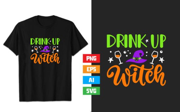 Drink Up Witches Funny Halloween Design: Graphics & T-Shirt Designs Review