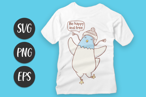 Funny Pigeon Cartoon T Shirt Design Graphics and T-Shirt Designs