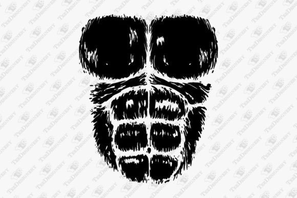 Gorilla Chest Funny Halloween Graphics for T-Shirt Designs
