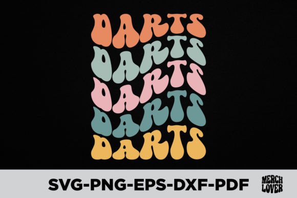 Retro Groovy Darts Funny T-Shirt Design Graphics