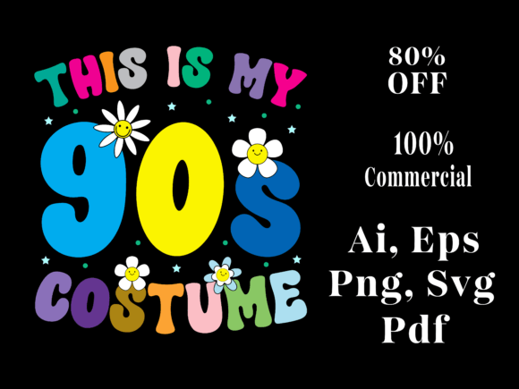 This is My 90s Costume Funny Halloween Graphics and Print Templates
